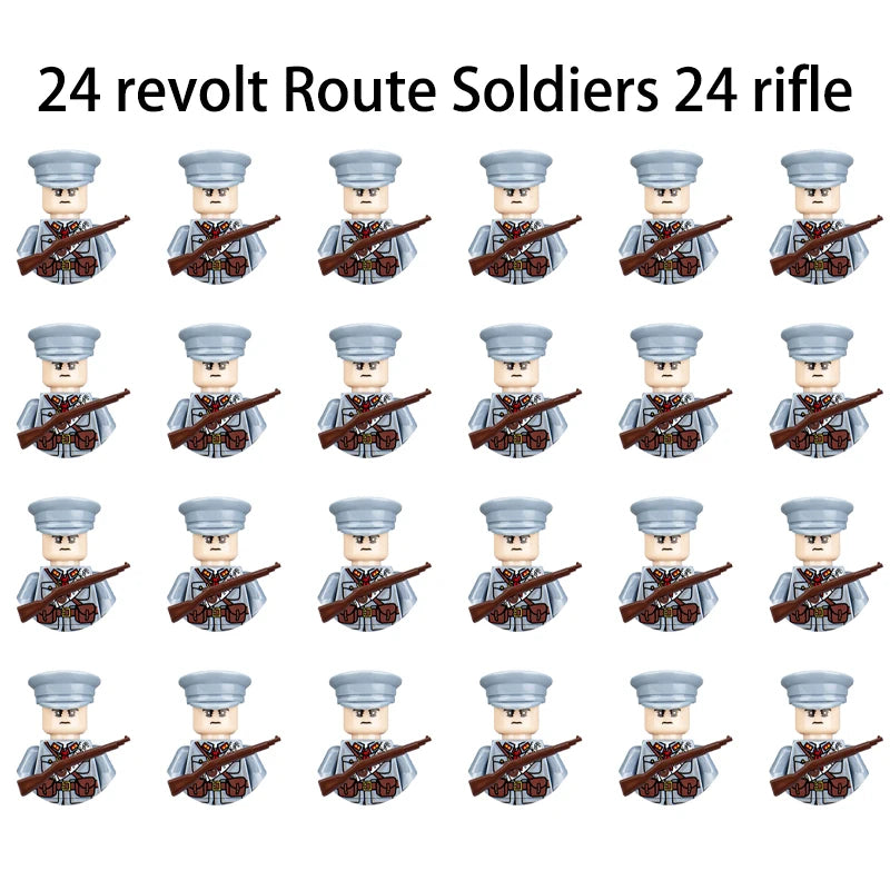 40/set World War II military building blocks National army soldier Character weapon assembly building block Children's toy gifts