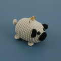 Cute Small Bear Couple Keychains Knitting Cartoon Bear Mini Animal Doll Keyrings Crochet Keychain Wholesale Custom Acceessories