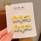 4Pc Strawberry Chocolate Bunny Hairpins Cute Cartoon Design Durable Plastic Hair Accessories Styling Fixed Decorative Hair Pinch