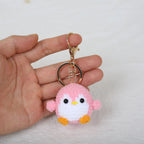 Mini Penguin Series Crochet Keychain For Car Keys Pendant Cartoon Animal Doll Keyrings Knitted Penguin Keychain Custom Accessory