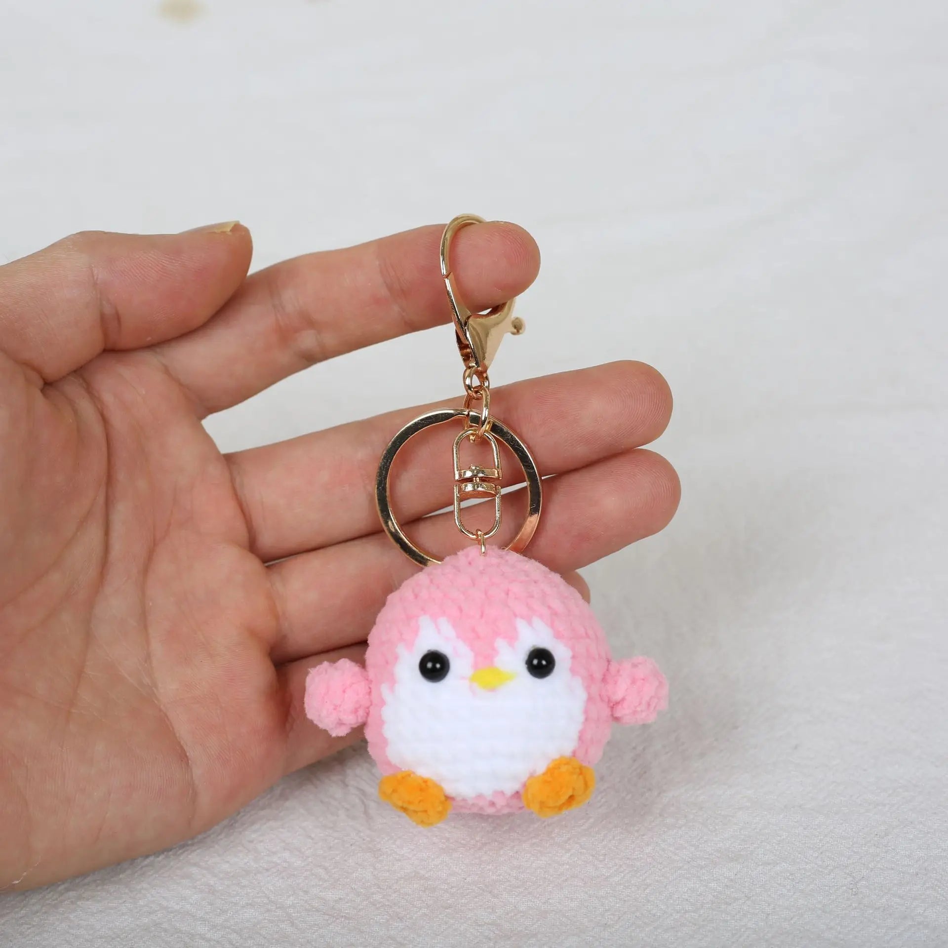 Mini Penguin Series Crochet Keychain For Car Keys Pendant Cartoon Animal Doll Keyrings Knitted Penguin Keychain Custom Accessory