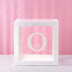 Transparent Letter Balloon Box Baby Shower Decorations Happy Birthday Wedding Decor 1st Birthday Party Supplies Balloon Box