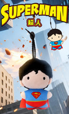9cm Soft Plush Keychain DC Justice League Batman Superman Harley Quinn Joker Cute Cartoon Movie Dolls Creative Christmas Gifts