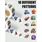 500PCS/Roll Disney Cars Cartoon Stickers Lightning McQueen Decals Graffiti Skateboard Phone Stickers Kids Decorations Labels