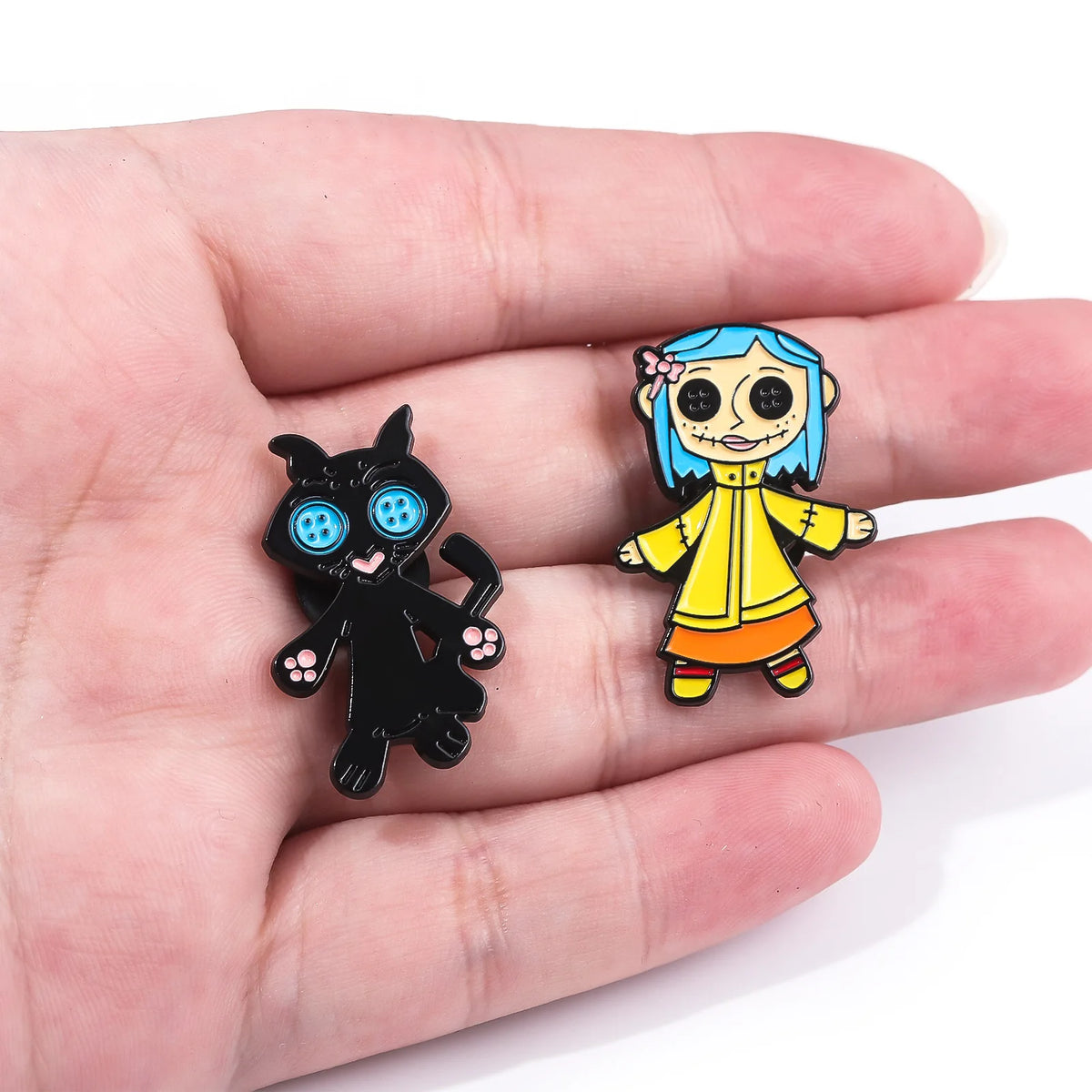Horror Animated Films Doll Enamel Pins Cartoon Character Role Brooch Lapel Badge Punk Halloween Jewelry Gift for Friend