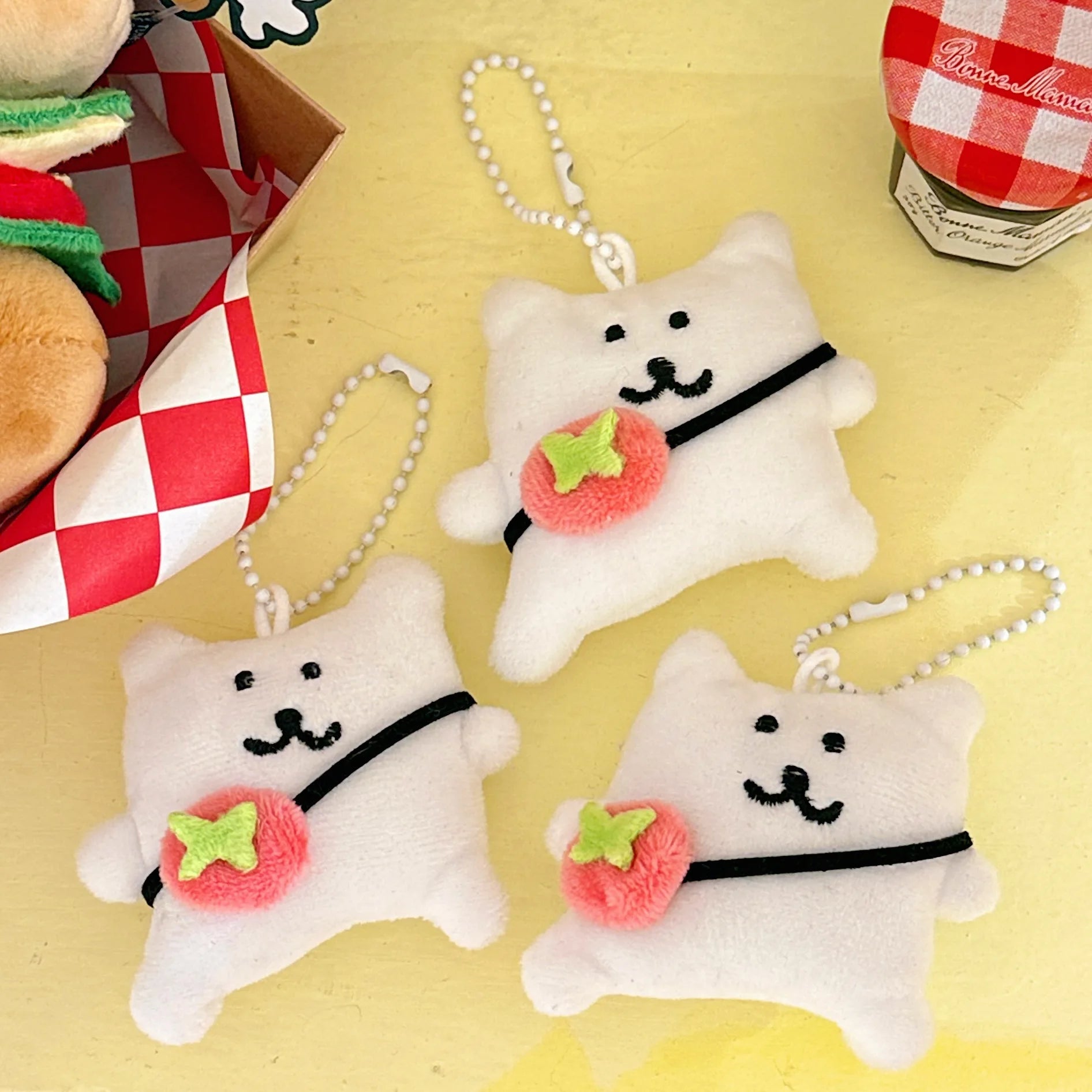 1/3 Pcs Cute Cartoon Puppy Doll Pendant Versatile Plush Doll Pendant Backpack Keychain Decorative Small Pendant