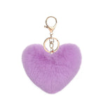 Heart Plush Pompom Keychain Set | Leopard Print Love Hair Ball | High-Quality Fluffy Faux Fur for Car Keys Bags Gifts
