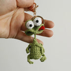 Cute Parrot Series Handmake Crochet Keychain Creative Small Bird Doll Keyring Gifts Knitted Parrot Keychain Custom Accessories