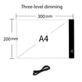 LED Drawing Copy Pad 3-Level Dimmable Light Tracing Board for Kids