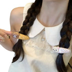 Kawaii Rilakkuma Bangs Side Clip Cartoon Cute Wave Point BB Hair Clip Lazy Bear Angel Winged Versatile Hairpin Birthday Gifts
