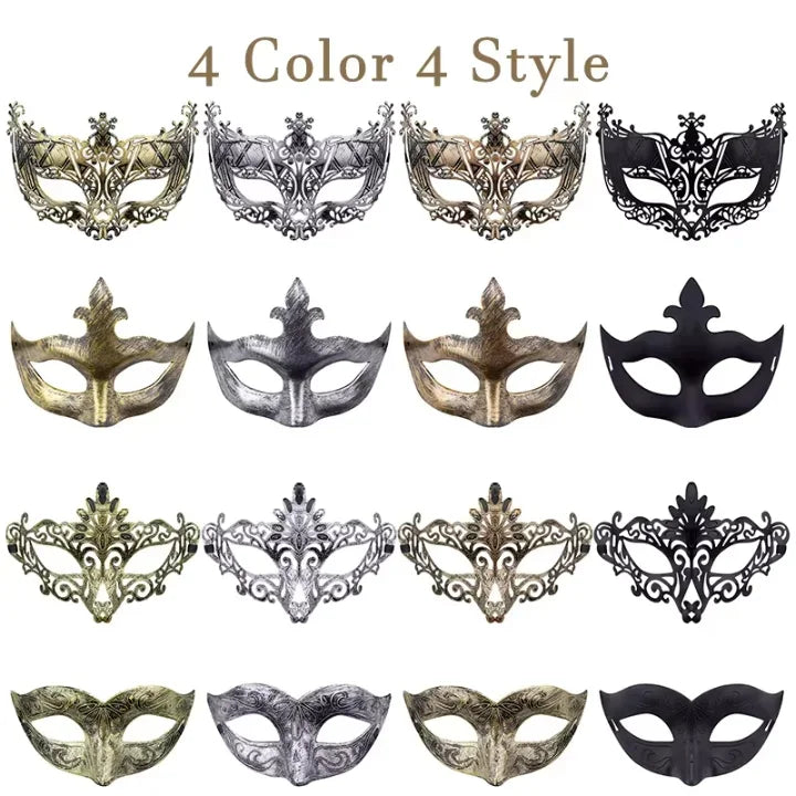 24-150Pcs Couple Masquerade Masks Bulk Venetian Carnival Mask Mardi Gras Antique Vintage Mask for Woman Men Prom Party Costume