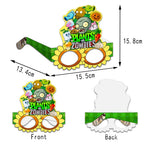 Plants vs. Zombies themed party decoration creativity, funny photography props, paper glasses set