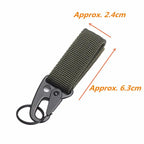 2/5 PCS.Tactical Hanging Buckle Molle Nylon Webbing Carabiner Belt Triangle Keychain for Outdoor Climbing Camping Tool Accessory