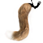Faux Fur Fox Tail Cat Wolf Cosplay Costume Set with Plush Mask Fluffy Paw Gloves for Halloween And Christmas Party Accessories
