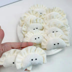 1/5pcs Soft Plush Dumpling Keychains Stuffed Cartoon Cute Creative Pendant Key Ring Food Bag Decorations Girls Backpack Charm