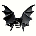 Gothic Bat Hair Clip Halloween Matte Black Gothic Punk-Style Animal Print Hairpin for Women, Elegant Party Hair Accessory