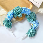 Artificial Floral Headband Flower Crown For Women Girls Bohemian Wedding Party Hair Accessories Boho Festival Photography Props