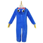 Hot Halloween Carnival Blue Mouth Monster Role Playing Costume Time Game jumpsuit Kigurumi Plush Toy Children's Party Christmas