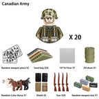 40/set World War II military building blocks National army soldier Character weapon assembly building block Children's toy gifts
