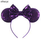 2026 Chic Embroidery Sequin Ears Headband Classical DOT Bow Hairband For Girls Women Party Head Wear Kids DIY Hair Accessories