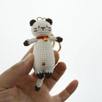Exquisite Kitten Doll Crochet Keychain For Bag Pendant Knitted Small Cat Doll Keyrings Cute Kitten Keychain Custom Accessories