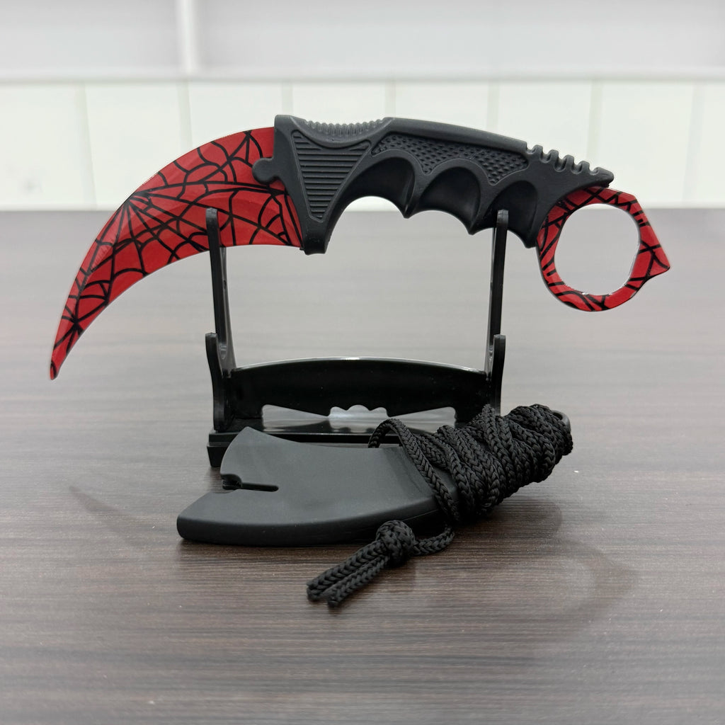 18.8cm Sakura Claw Knife Metal Model Collectible Desk Ornaments Lightning Karambit Cosplay Prop Home Decoration Boys Knife Safe