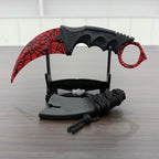 18.8cm Sakura Claw Knife Metal Model Collectible Desk Ornaments Lightning Karambit Cosplay Prop Home Decoration Boys Knife Safe