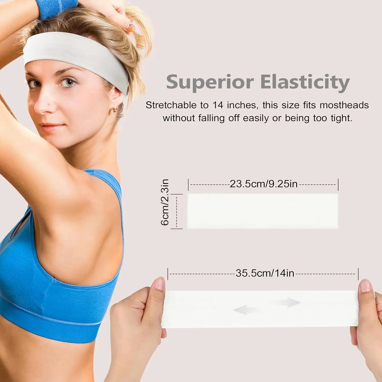 6pcs Unisex Simple Basic Solid Color Leopard Print Face Wash Cycling Running Sports Yoga Leisure Sweat-Absorbing Headband