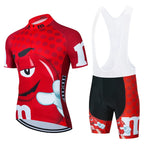 2024 Cartoon Cycling Clothing Men Short Sleeve MTB Ropa Ciclismo Breathable Summer Sportswear Outdoor Bicycle Clothes Bib Shorts