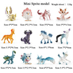 Oenux Montessori Miniature Lion Shark Horse Dinosaur Animals Model Set Action Figures Figurine Zoo Cute Education Kids Toy Gift