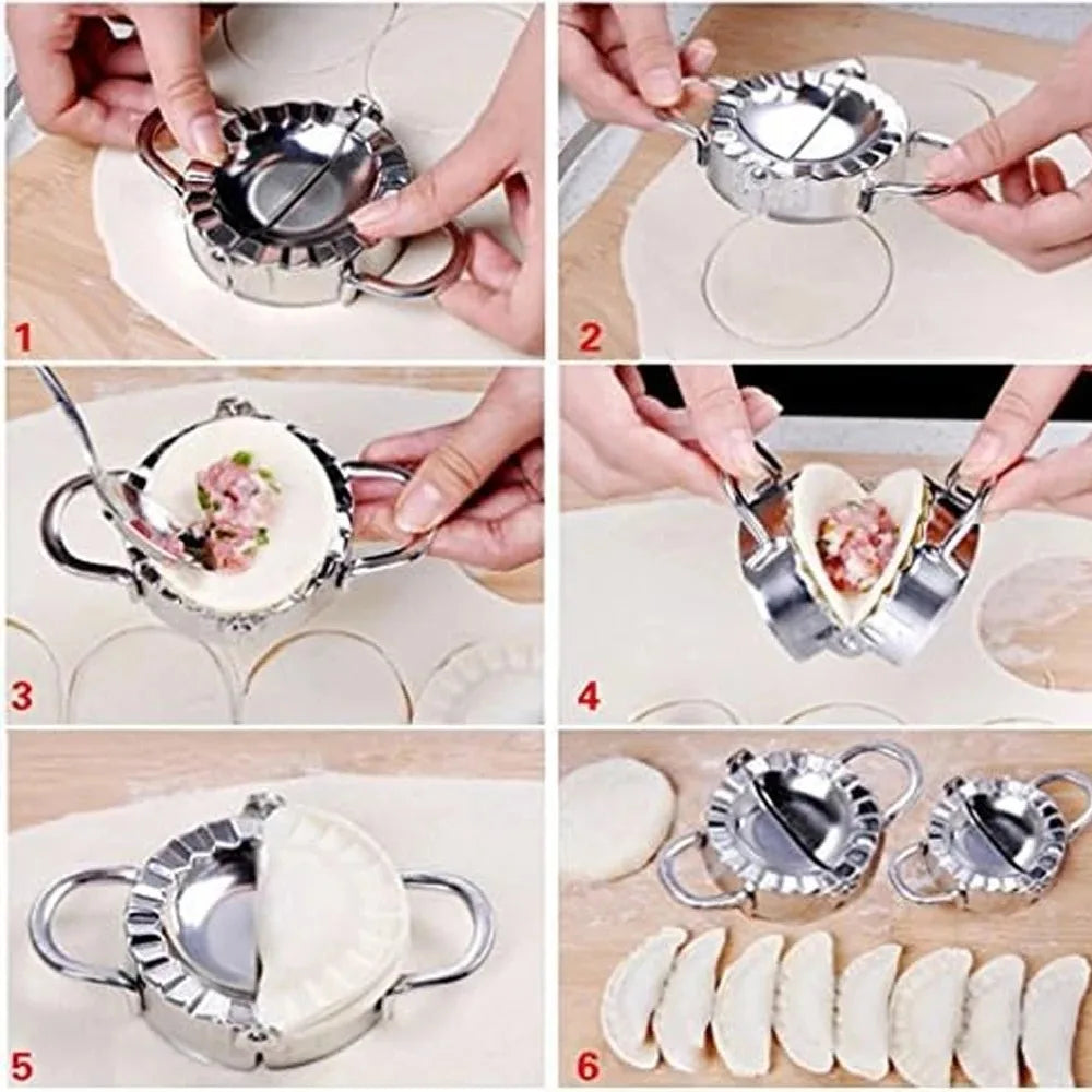 Stainless Steel Dumpling Maker Dumpling Skin Mold Ravioli Maker Press Pie Making Press Wrapper Pastry Maker Kitchen Accessories