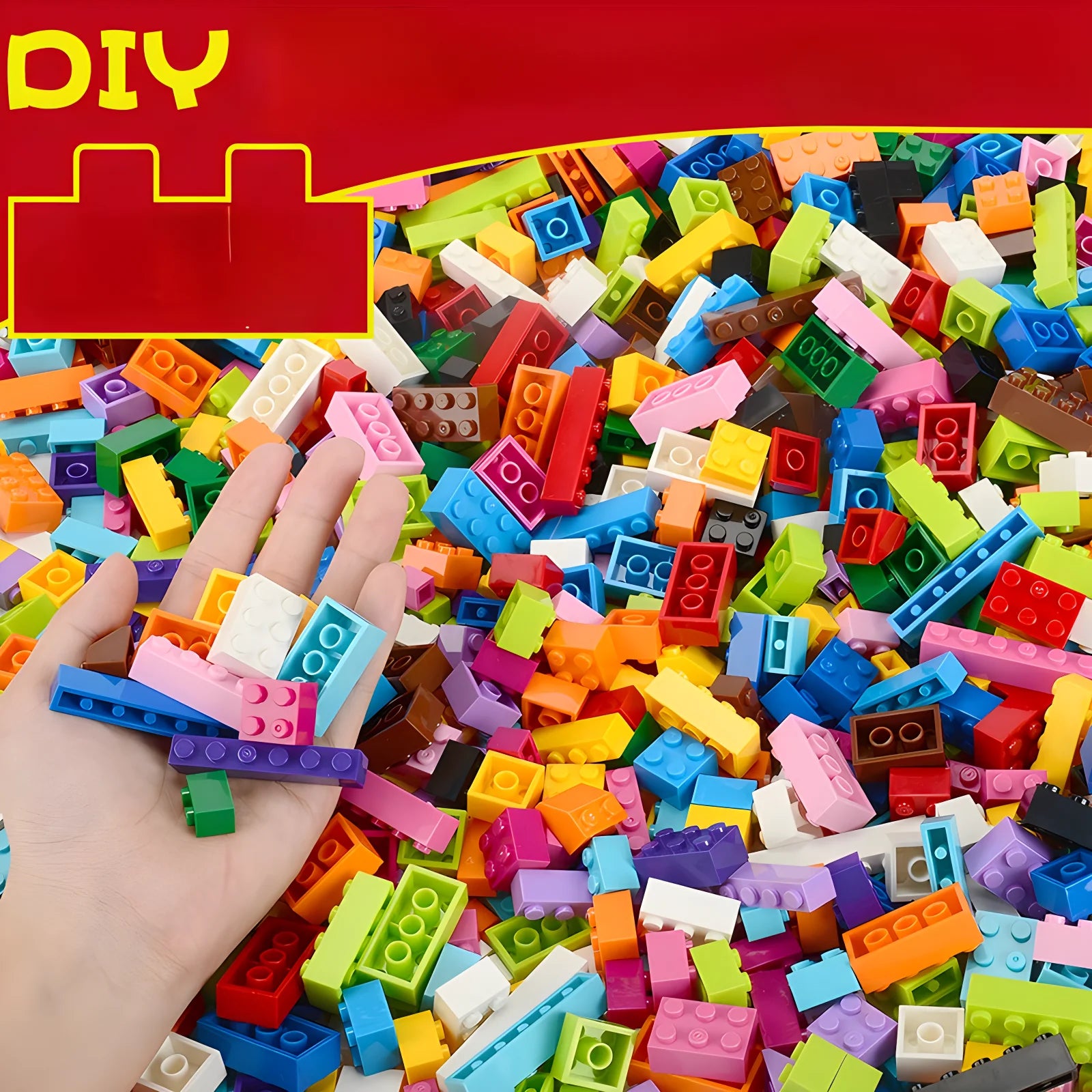 300/500/1000 DIY Creative Building Blocks Bulk Set Urban Classic Blocks Assembled Birthday Gift Children's Educational Toys