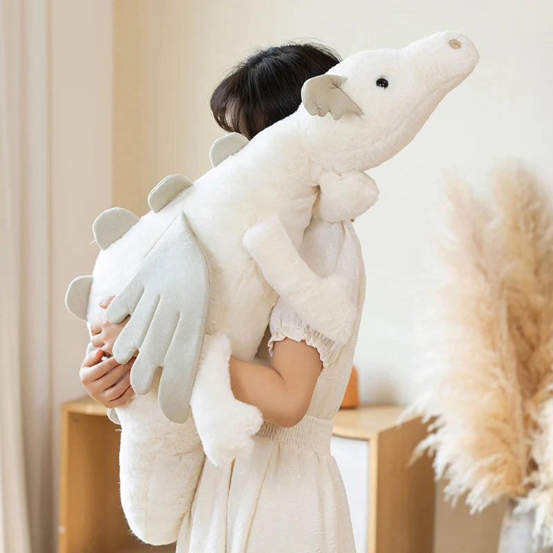 30/50/70/90cm Flying Dragon Action Figure Stuffed Toy Flying Wings Dinosaur Rag Doll White Green Blue Pink Dinos Birthday Gift