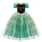 Girls Elsa Anna Dress Children Princess Carnival Dress Kids Jasmine Rapunzel Pageant Flower Disguise Birthday Cosplay Costume
