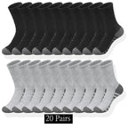 10/20/30 Pairs Men's Classic Crew Socks Unisex Sports Socks for Men Running Basketball Anti-slip Outdoor Breathable Man Socks