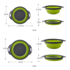 Silicone Vegetable and Fruit Cleaning and Drainage Basket  Cleaning Basket 1PCS Folding Water Filter Net Kitchen Gadgets