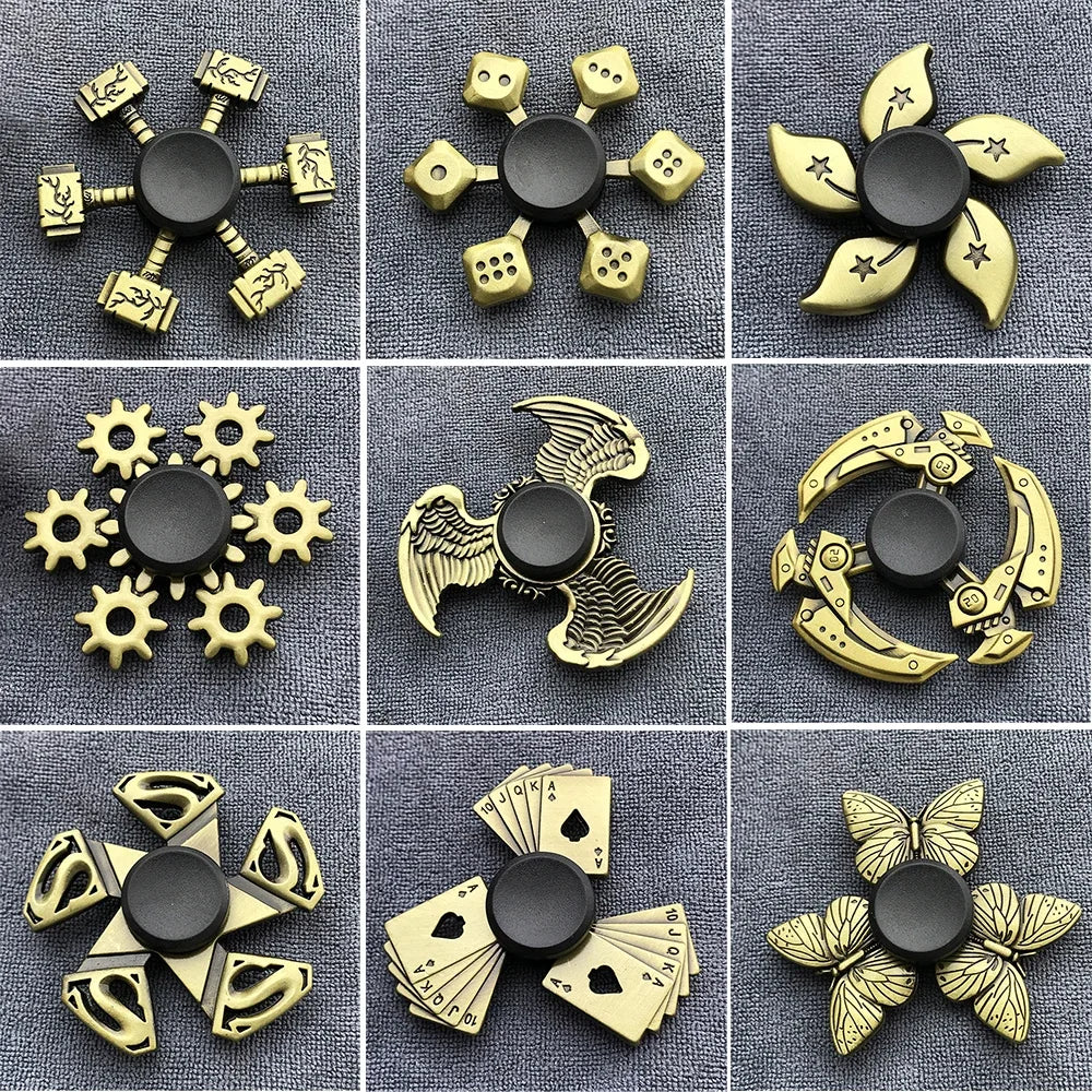 New Bronze Metal Alloy Fidget Spinner R188 Mute Bearing Hand Spinner Fingertip Gyro Stress Relief Toys Gifts