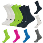 5 Pairs Cycling Socks Men Letter Breathable Bicycle Sport Running Socks Mid Tube Compression Outdoor Racing MTB Road Bike Socks