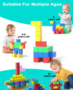 Magnetic Cubes Building Blocks Toys STEM Educational Construction Play Sensory Learning For Toddlers Kids Early Development