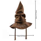Fashion Movies Witch Wizard Hat Sorting Hat Leather Halloween Party Props Dress Up Hat Men Cosplay Costume Accessories