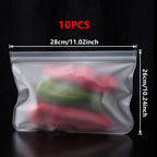 5/10pcs Silicone Food Grade Storage Containers Leakproof Containers Reusable Ziplock Freezer Fresh Bag Food Storage Sealed Bag