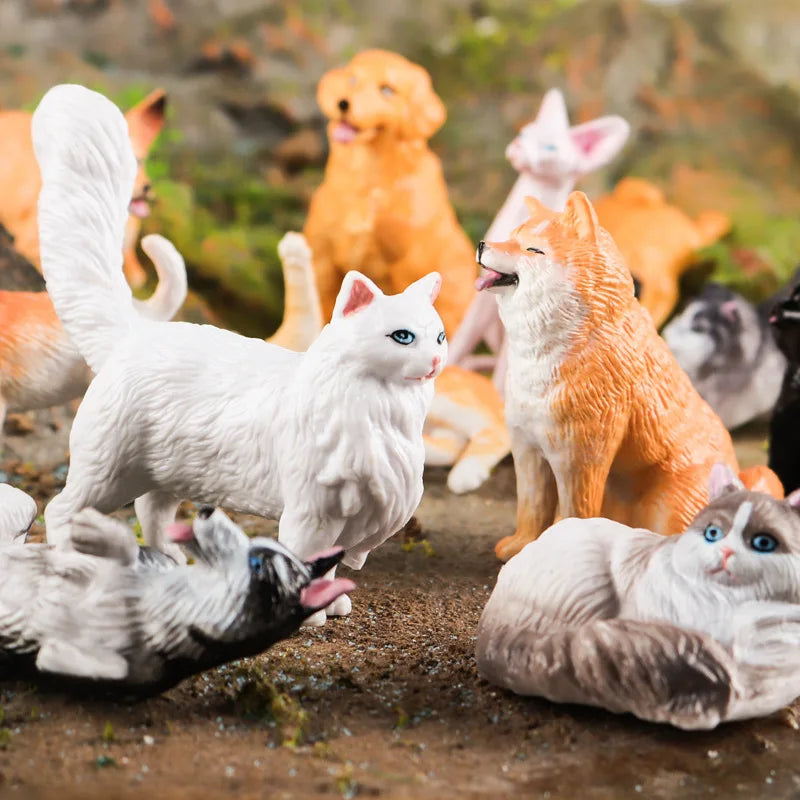 New 12pcs Farm Animal Figurines Poultry Sets Action Figures Horse Cow Dog Duck Sheep Cock Model Education Toys for Children Gift