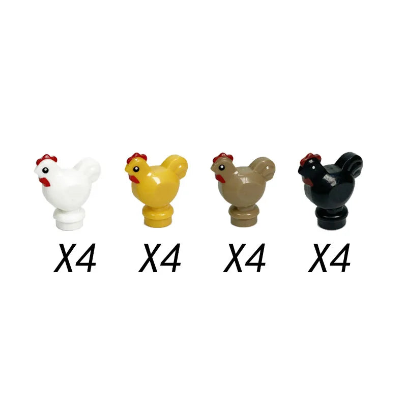 MOC Animal Scene Building Blocks Zoo Ducks Cat Dog Penguin Eagle Dove Wolf Bear Deer Shark Snake Mice Sheep DIY Toys Bricks K055