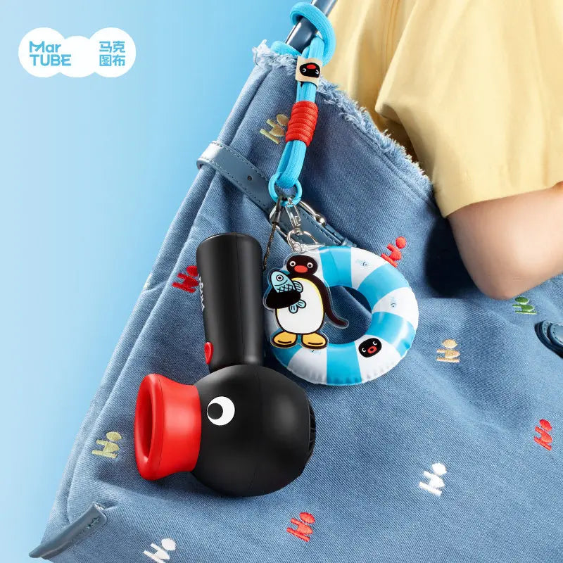 New Pingu Handheld Fan Chargeable 2000mah Rotatable Summer Fan Toys Desk Office Students Anime Peripheral Gifts Travel Summer S