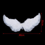 Kids Adult Party Swallow White Angel Feather Wings Halo Magic Wands Cosplay Elastic Straps Wedding Halloween Birthday Props