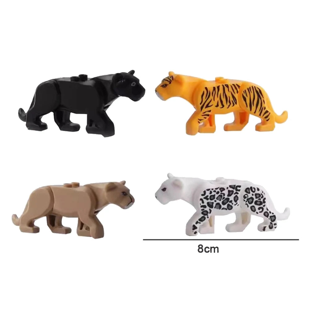 MOC Animal Scene Building Blocks Zoo Ducks Cat Dog Penguin Eagle Dove Wolf Bear Deer Shark Snake Mice Sheep DIY Toys Bricks K055