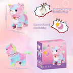 Interactive Walking Toy Cat for Kids Touch & Voice Controlled with Remote Leash And Waggling Tail Ideal Birthday Or Gift