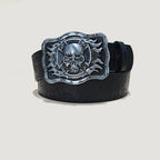 Punk Skull Plus size Leather Belt For women and men Harajuku Gothic Y2K Embossed Skeleton Hand Decoration Halloween Accessories