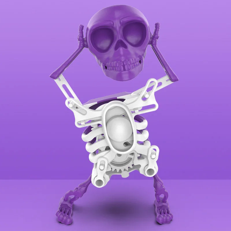 Swinging Skeleton Decor Moving Halloween Ornament Spooky Dancing Bone Figure for Home Office Party Trick Decoration Gift