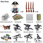 40/set World War II military building blocks National army soldier Character weapon assembly building block Children's toy gifts